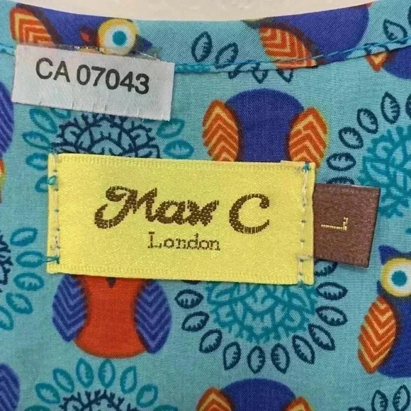 Max C cute summer dress in an owl pattern, adjustable straps, elastic waist band - Picture 5 of 7